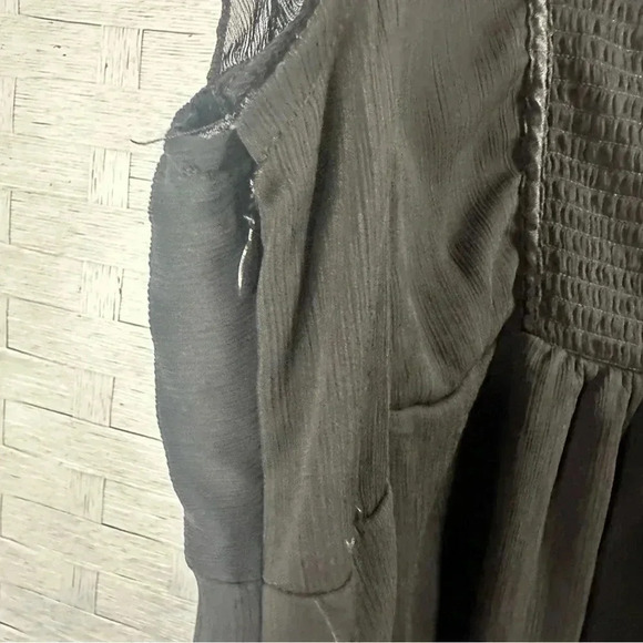 LANE BRYANT Semi Sheer Smocked Back Flutter Sleeve Blouse Feminine Plus Size - Picture 7 of 7